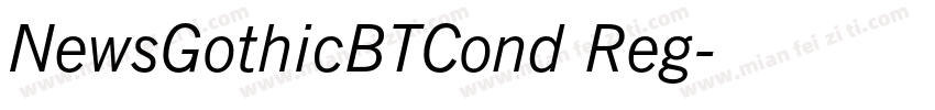 NewsGothicBTCond Reg字体转换